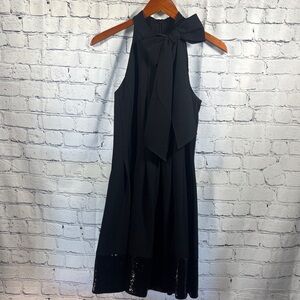 Vince Camuto Black Midi Dress with Bow